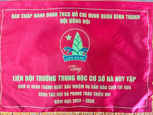 Liên đội THCS Hà Huy Tập và Thầy Tổng phụ trách Nguyễn Ngô Quốc Cường đã hoàn thành xuất sắc nhiệm vụ năm học 2023-2024