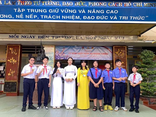 Chi đoàn Trường THCS Hai Bà Trưng tổ chức lễ kỷ niệm 79 năm ngày Nam Bộ Kháng Chiến (23/09/1945 - 23/09/2024)