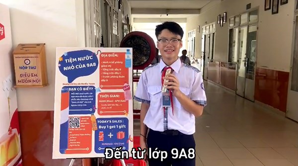 Học tập từ trải nghiệm thực tế của   Doanh nhân nhí  lớp 9A8