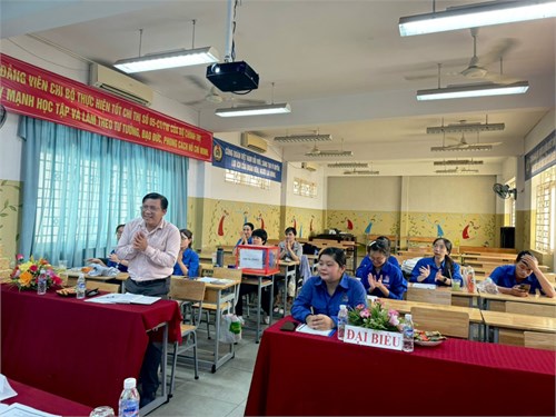 Chi đoàn Trường THCS Khánh Hội tổ chức Đại hội Chi đoàn năm học 2023-2024