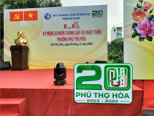 Kỷ niệm 20 năm thành lập và phát trển phường Phú Thọ Hoà