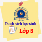 Danh sách học sinh khối 8 (chính thức). Năm học 2025 - 2026