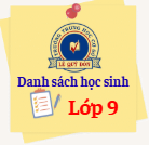 Danh sách học sinh khối 9 (chính thức). Năm học 2025 - 2026