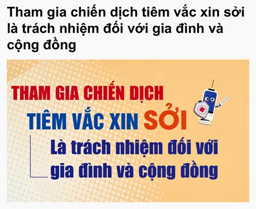 Kế hoạch chủ động ứng phó dịch bệnh Sởi trên địa bàn Phường 26 năm 2024