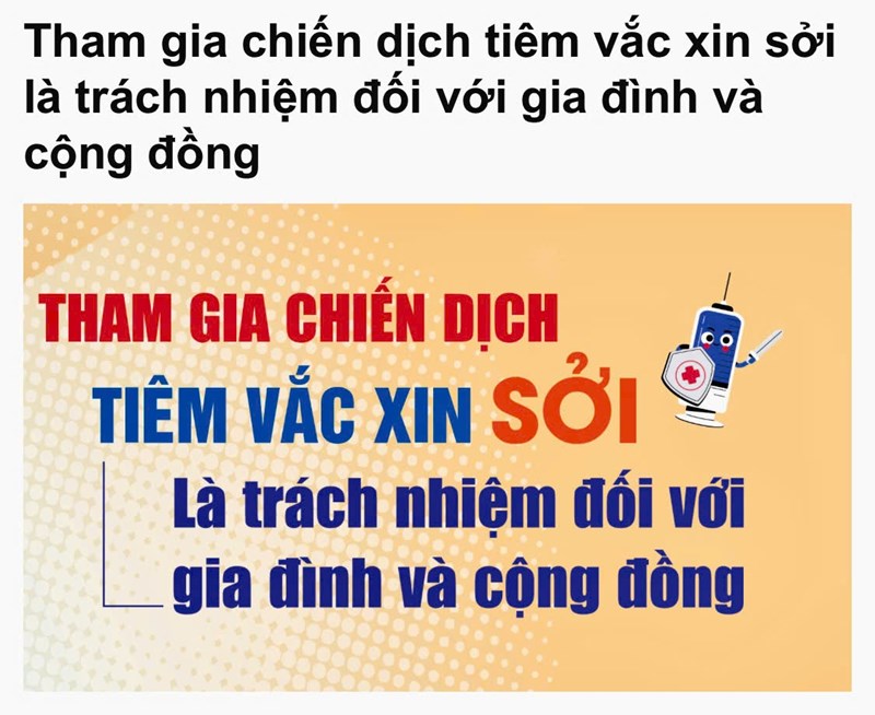 Kế hoạch chủ động ứng phó dịch bệnh Sởi trên địa bàn Phường 26 năm 2024