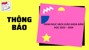 Thông báo danh mục sách giáo khoa