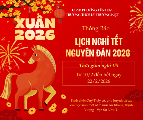 Thông báo nghỉ Tết Nguyên đán Bính ngọ 2026