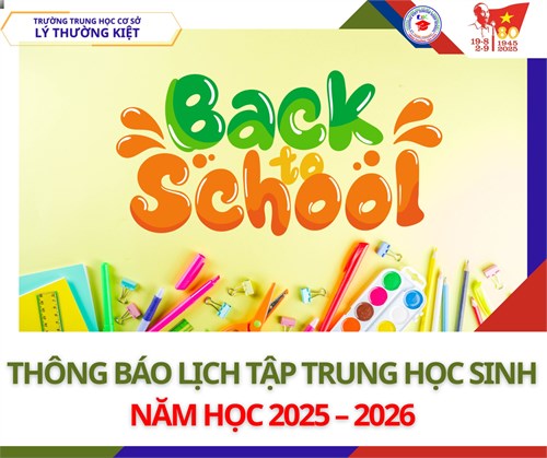 Lịch tập trung học sinh năm học 2025-2026