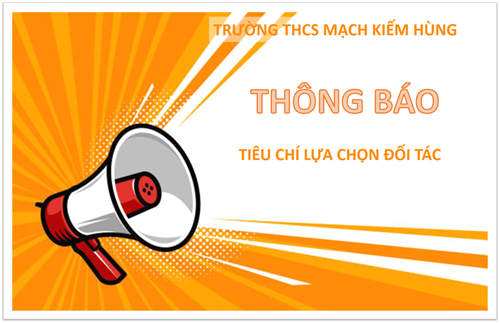 Thông báo: tiêu chí lựa chọn đối tác