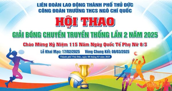Giải bóng chuyền truyền thống lần II chào mừng ngày quốc tế phụ nữ 8-3
