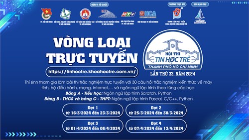 Đăng ký tham gia cuộc thi tin học trẻ bảng B năm 2024 (dành cho học sinh khối THCS)