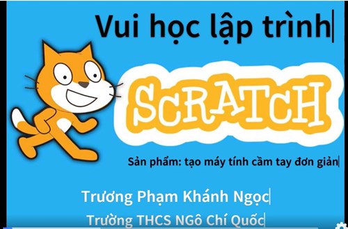 Bài dự thi  Tạo máy tính cầm tay đơn giản  của em Trương Phạm Khánh Ngọc - Lớp 8A12 - Trường THCS Ngô Chí Quốc và Các bạn có thể tham gia trải nghiệm trực tiếp bài dự thi tại địa chỉ: https://scratch.mit.edu/projects/954680560