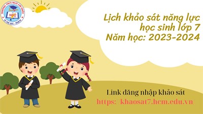 Kế hoạch khảo sát năng lực học sinh lớp 7 năm học: 2023-2024