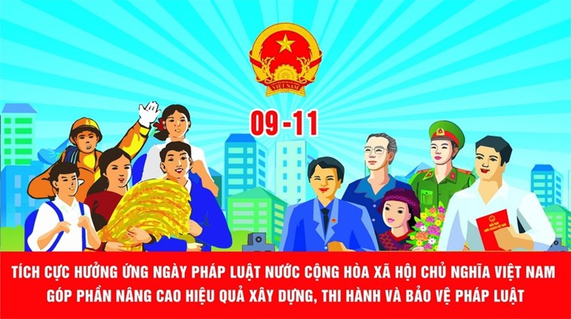 Tuyên truyền Ngày pháp luật Việt Nam 9/11 Năm 2024