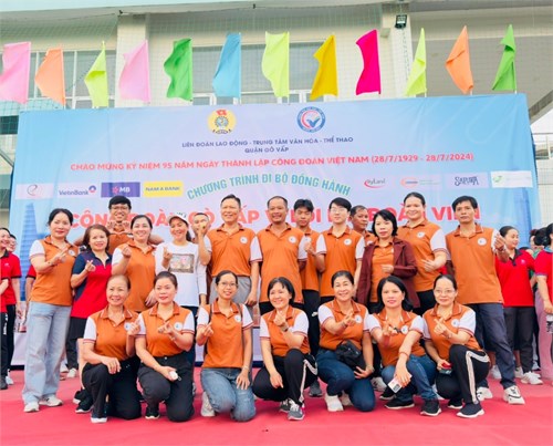 Trường THCS Nguyễn Văn Nghi tham gia chương trình  Đi bộ đồng hành  chào mừng kỷ niệm 95 năm ngày thành lập Công Đoàn Việt Nam (28/7/1929 - 28/7/2024)