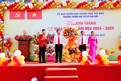 Lễ khánh thành và khai giảng năm học 2024 - 2025 .