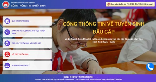 Phiếu đăng ký nhập học lớp 6
năm học 2025 – 2026