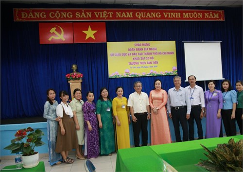 Trường THCS Tân Tiến đón Đoàn Đánh giá ngoài của Sở GD&ĐT TP.HCM về khảo sát sơ bộ