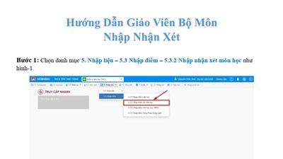 04 - Giáo viên bộ môn nhập nhận xét