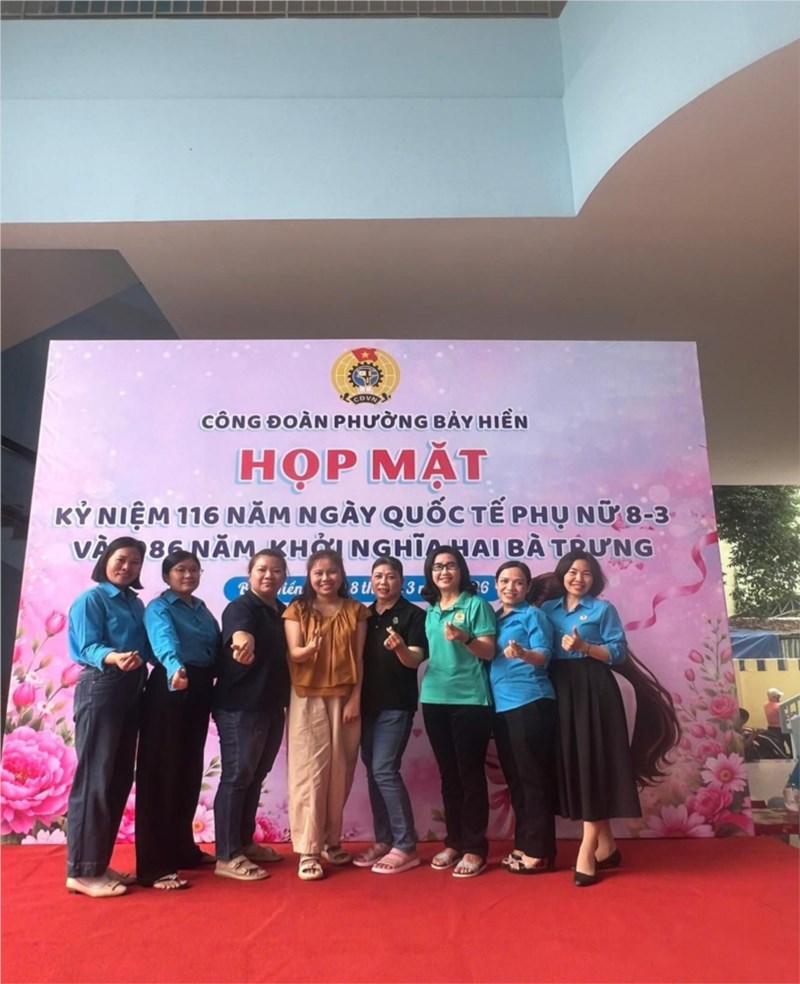 Công đoàn viên Trường THCS Trường Chinh tham gia các hội thi do Công đoàn Phường Bảy Hiền tổ chức  Mừng ngày Quốc tế Phụ nữ 8/3 