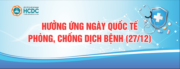 Banner thông điệp truyền thông hưởng ứng Ngày Quốc tế phòng chống dịch bệnh (27/12) năm 2024.