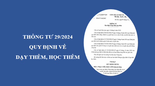 Quản lý dạy thêm, học thêm theo Thông tư số 29/2024/TT-BGDĐT
