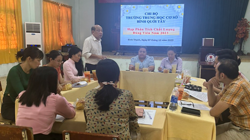 Buổi họp: Phân tích chất lượng Đảng viên năm 2023 thành công tốt đẹp