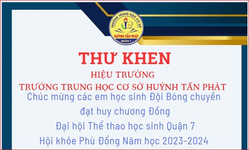Tuyên dương đội Bóng chuyền trong Hội khỏe Phù Đổng cấp quận năm học 2023 - 2024