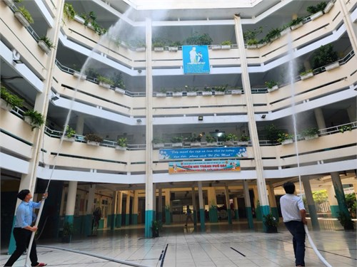 Trường THCS Nguyễn Du tổ chức tập huấn phòng cháy chữa cháy