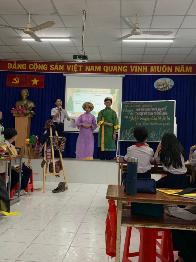 Chuyên đề thao giảng cấp quận môn Mỹ Thuật lớp 8 sáng ngày 08/12/2023