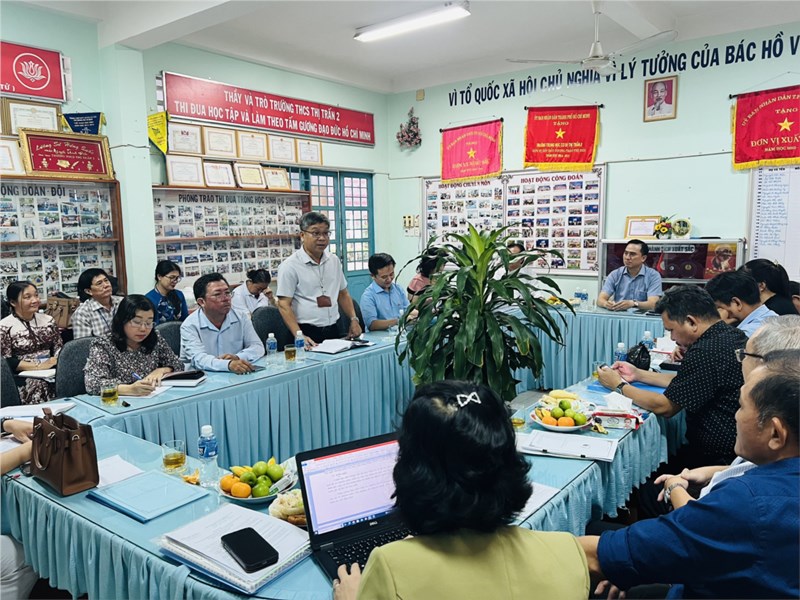 Nhà trường tiếp đoàn kiểm tra của Sở Giáo dục và Đào tạo TPHCM về kiểm tra thực hiện nhiệm vụ chuyên môn bậc trung học năm học 2023-2024