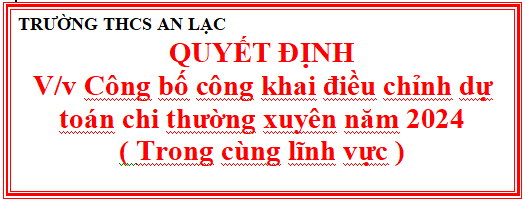 Công khai điều chỉnh dự toán chi thường xuyên 2024