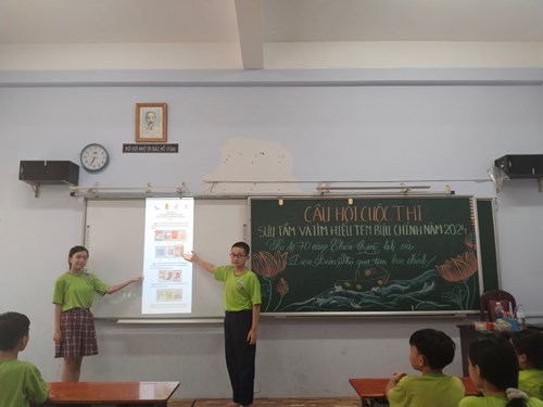 Trường THCS An Nhơn - Sưu tầm và tìm hiểu tem bưu chính năm 2024.