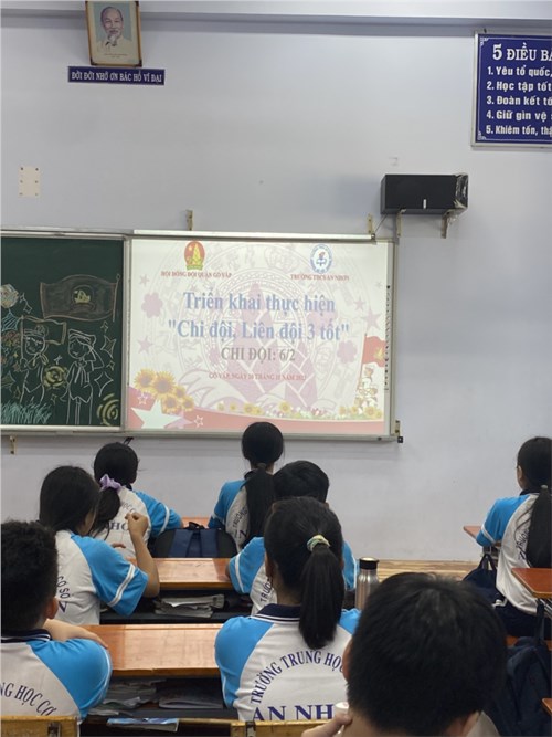 Trường THCS An Nhơn - Triển khai thực hiện chi đội 3 tốt.