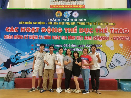 Hoạt động thể dục thể thao chào mừng kỷ niệm 23 năm ngày Gia đình Việt Nam (28/6/2001 - 28/6/2024)