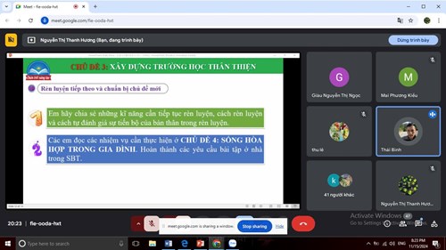 Sinh hoạt chuyên môn tháng 11 lần 2 tổ hoạt động trải nghiệm hướng nghiệp