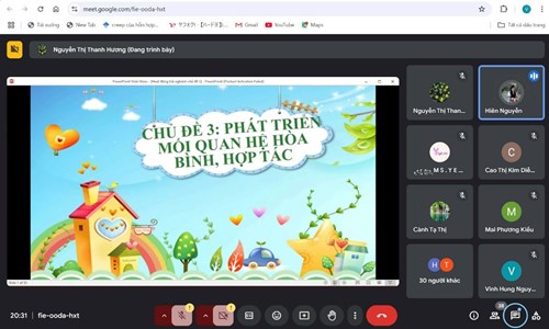 Sinh hoạt chuyên môn tháng 11 lần 1 tổ hoạt động trải nghiệm hướng nghiệp