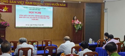 Hội nghị tổng kết chương trình khuyến học, khuyến tài, xây dựng xã hội học tập năm 2024 trên địa bàn phường an lạc