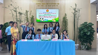 Liên đội THCS Bình Thọ tổ chức hoạt động  Bầu ơi thương lấy bí cùng , phát động ủng hộ đồng bào bị ảnh hưởng do bão số 3 (Yagi) gây ra.