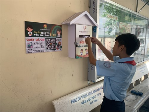 Phát huy quyền trẻ em từ qua “Hộp thư - điều em muốn nói” tại Liên đội và tiếp tục phát động hộp thư “Nhỏ to tâm sự cùng Tini” của Hội đồng Đội Thành phố Thủ Đức