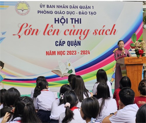 Hội thi  lớn lên cùng sách  cấp quận năm học 2023-2024