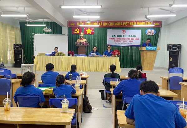 Đại hội Chi đoàn trường THCS Cửu Long nhiệm kì 2024-2025