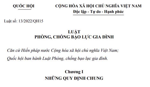 Luật 13/2022/QH15 Phòng, chống bạo lực gia đình
