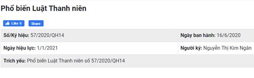 Phổ biến Luật Thanh niên