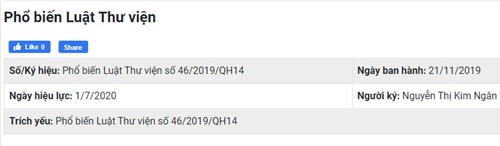 Phổ biến Luật Thư viện