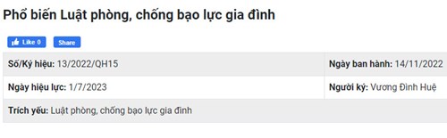 Phổ biến Luật phòng chống bạo lực gia đình