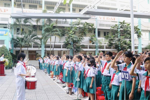 Trường THCS Điện Biên tổ chức Hội thi  Nghi thức Đội TNTP Hồ Chí Minh cấp Liên đội  năm học 2023-2024.