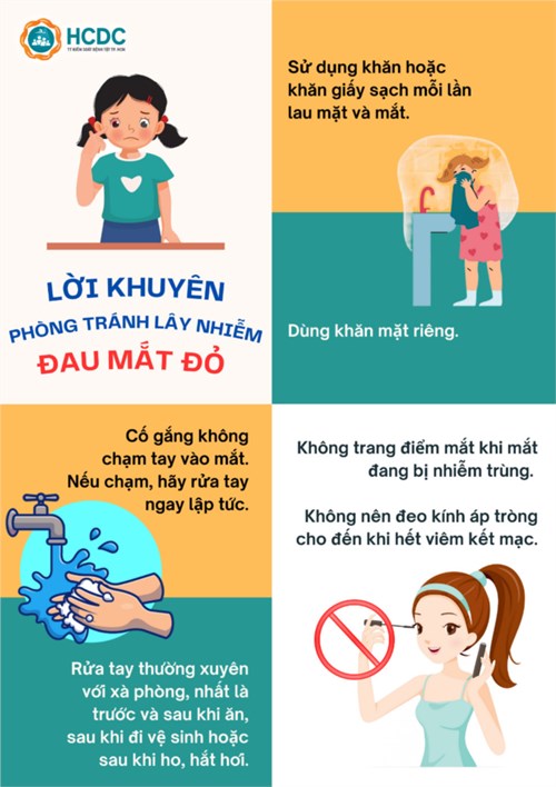 Truyền thông: Cách phòng tránh lây nhiễm đau mắt đỏ (Tài liệu)