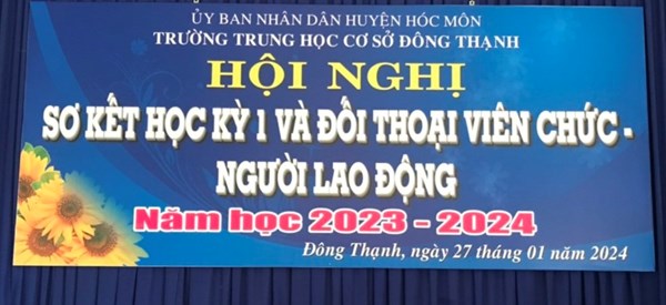 Hội nghị Sơ kết học kỳ I và đối thoại viên chức - Người lao động, Năm học 2023-2024