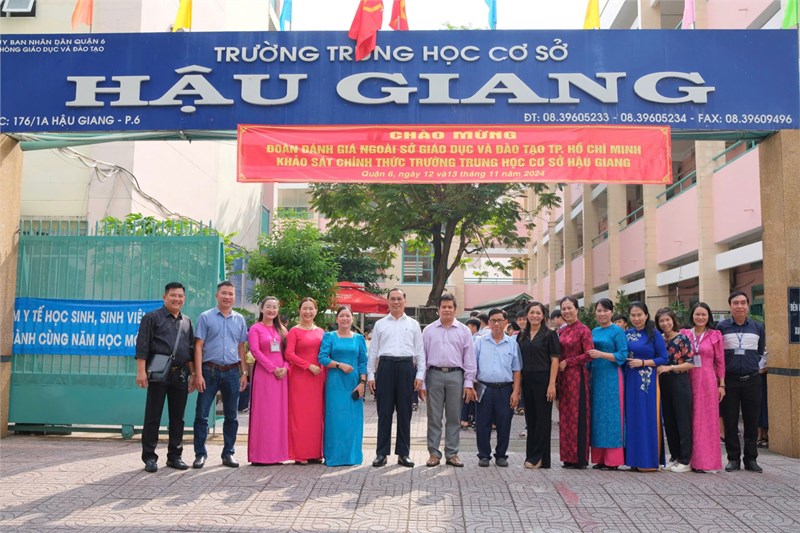 Ngày 12, 13/11/2024 trường THCS Hậu Giang đón Kiểm định chính thức của Sở Giáo dục và Đào tạo TP. HCM.